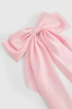 Hair Accessories*boohoo Oversized Satin Bow Hair Clip baby pink