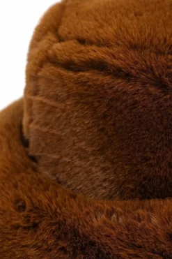 Hats & Gloves|Hats & Gloves*My Accessories London Oversized Faux-Fur Plush Bucket Hat Dark Brown