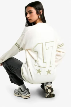 Cardigans|Knitwear*boohoo Oversized Knitted Boyfriend Cardigan cream