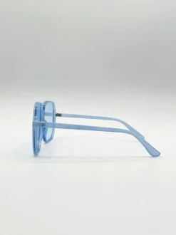 Sunglasses*SVNX Oversized Lightweight Square Frame Sunglasses in Blue