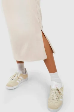T-Shirt Dresses|Shirt Dresses*boohoo Oversized Long Sleeve Midaxi T-shirt Dress stone