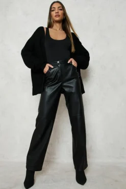 Oversized Jumpers|Cardigans*boohoo Oversized Rib Cardigan black