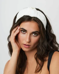 Hair Accessories*My Accessories London Oversized Satin Knot Headband Ivory
