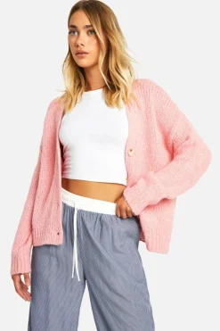 Cardigans*boohoo Oversized Soft Knit Boyfriend Cardigan pink