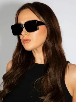 Sunglasses*SVNX Oversized Square Frame in Black