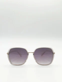 Sunglasses*SVNX Oversized Square Frame Sunglasses Pale Lilac