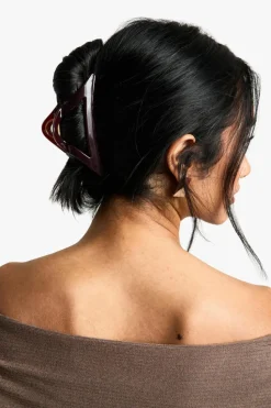 Hair Accessories*boohoo Oversized Triangle Hair Claw Clip burgundy