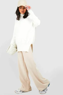 Oversized Jumpers*boohoo Oversized Turtle Neck Knitted Jumper ivory