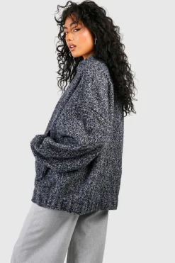 Up To 80% Off Winter Warmers|Bomber Jackets*boohoo Oversized Wool Bomber Jacket slate blue
