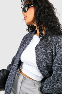 Up To 80% Off Winter Warmers|Bomber Jackets*boohoo Oversized Wool Bomber Jacket slate blue