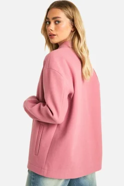 Up To 80% Off Winter Warmers|Coats & Jackets*boohoo Oversized Wool Look Shacket pink