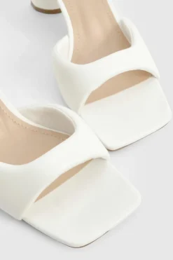 Sandals|Heels*boohoo Padded Strap Flat Heel Sandals white