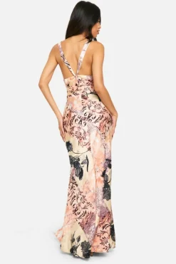 Cami Dresses|Maxi Dresses*boohoo Paisley Folk Satin Maxi Dress multi