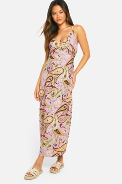Cami Dresses*boohoo Paisley Strappy Midaxi Dress multi