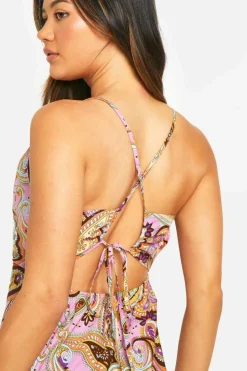 Cami Dresses*boohoo Paisley Strappy Midaxi Dress multi