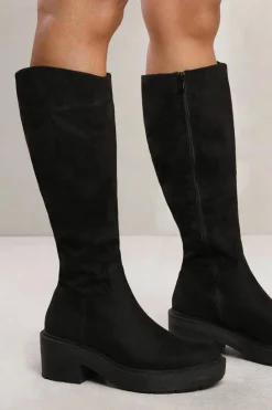 Chunky Boots|All Boots*Where's That From Paloma' Below Knee Boot With Chunky Sole Black