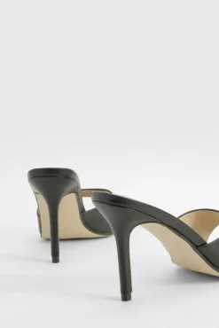 Sandals|Heels*boohoo Patent Pointed Toe Heeled Mules black