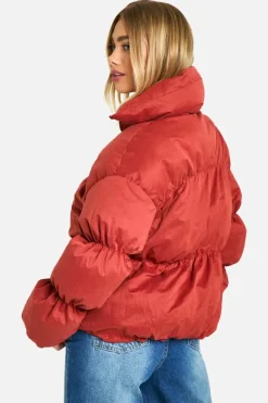 Up To 80% Off Winter Warmers|Puffer Jackets*boohoo Peached Padded Puffer Jacket rust
