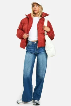 Up To 80% Off Winter Warmers|Puffer Jackets*boohoo Peached Padded Puffer Jacket rust