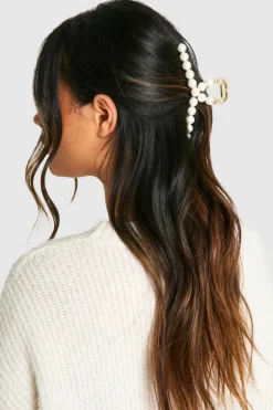 Hair Accessories*boohoo Detail Claw Hair Clip pearl