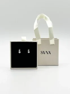Earrings*SVNX Pearl Diamante Earrings in Silver