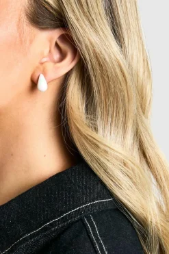 Earrings*boohoo Mini Teardrop Earrings pearl