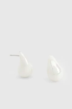 Earrings*boohoo Mini Teardrop Earrings pearl