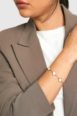 Bracelets*boohoo Multi Clover Bracelet pearl