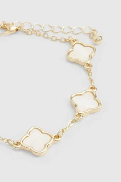 Bracelets*boohoo Multi Clover Bracelet pearl