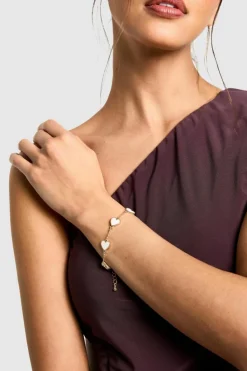 Bracelets*boohoo Scattered Heart Bracelet pearl