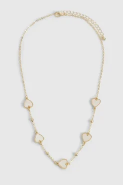 Necklaces*boohoo Scattered Heart Necklace pearl