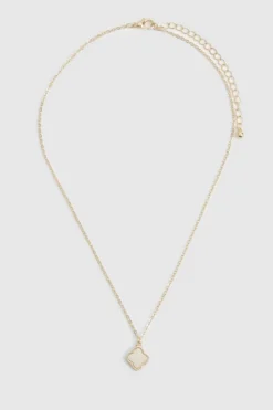Necklaces*boohoo Single Clover Necklace pearl