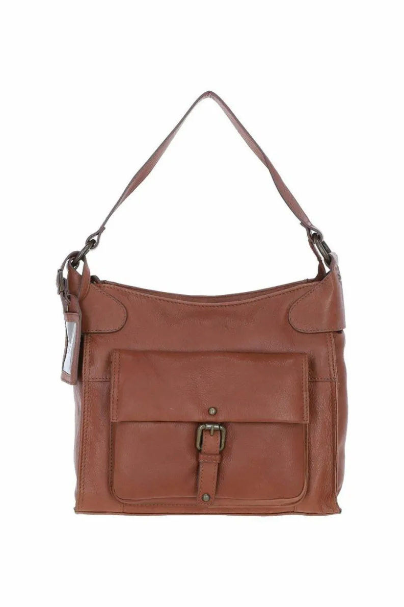 Shoulder Bags*Ashwood Leather Pelle Fantasia' Vintage-Inspired Shoulder Bag Tan