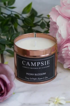 Candles & Diffusers|Candles*CAMPSIE Candles Peony Blossom Candle Tin Rose Gold