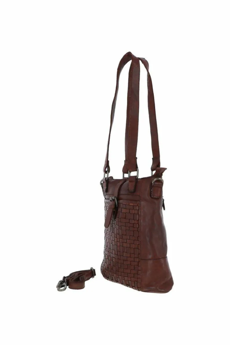 Shoulder Bags|Handbags*Ashwood Leather Perfezione' Vintage Woven Leather Shoulder Bag Light Brown