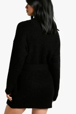 Jumper Dresses|Jumper Dresses*boohoo Petite Belted Knitted Jumper Dress black