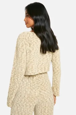 Jumpers|Jumpers & Cardigans*boohoo Petite Chenille Off Shoulder Jumper ash grey