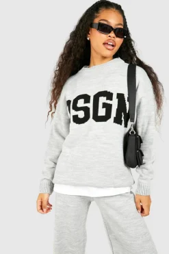 Jumpers|Dsgn Studio*boohoo Petite Dsgn Knitted Crew Neck Jumper grey