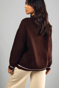 Cardigans|Dsgn Studio*boohoo Petite DSGN SPort Knitted Cardigan chocolate