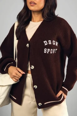 Cardigans|Dsgn Studio*boohoo Petite DSGN SPort Knitted Cardigan chocolate