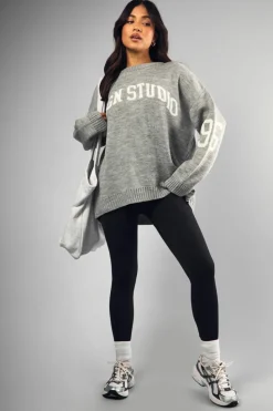Jumpers|Dsgn Studio*boohoo Petite DSGN Studio Jacquard Knitted Jumper grey