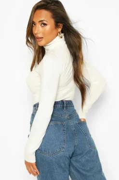 Jumpers|Knitwear*boohoo Petite Fine Knit Roll Neck Jumper black