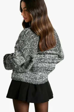 Cardigans*boohoo Petite Marl Boucle Knitted Cardigan black