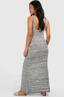 Jumper Dresses|Jumper Dresses*boohoo Petite Marl Knit Maxi Dress brown