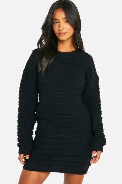 Jumper Dresses|Jumper Dresses*boohoo Petite Open Back Knitted Jumper Dress black