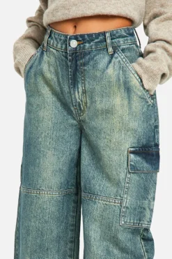 Up To 80% Off Winter Warmers|Jeans*boohoo Petite Panelled Wide Leg Jean vintage wash