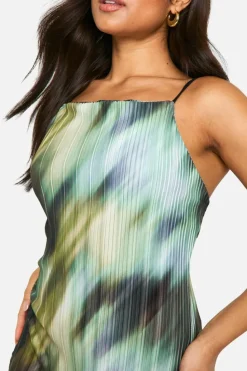 Bodycon Dresses|Maxi Dresses*boohoo Petite Plisse Abstract Bandeau Maxi Dress blue