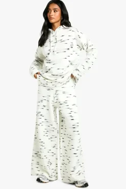 Jumpers*boohoo Petite Soft Knit Marl Oversized Knitted Hoody ecru