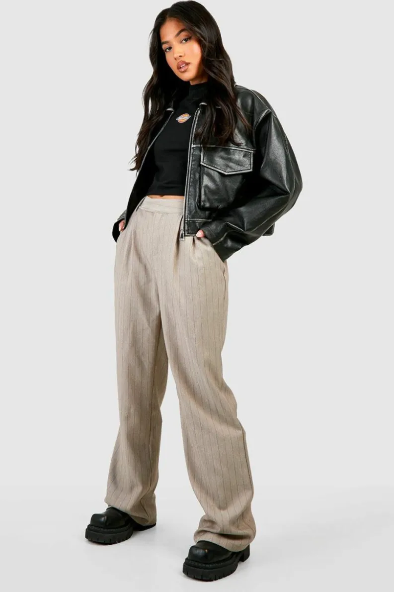Up To 80% Off Winter Warmers|Coats & Jackets*boohoo Petite Vintage Look Faux Leather Pocket Detail Jacket black
