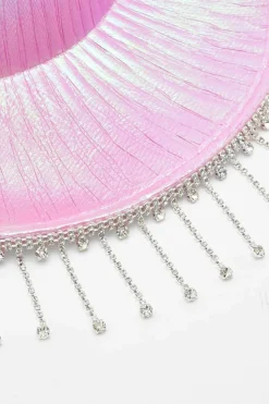 Hats & Gloves|Hats & Gloves*boohoo Diamante Tassel Trim Cowboy Hat pink